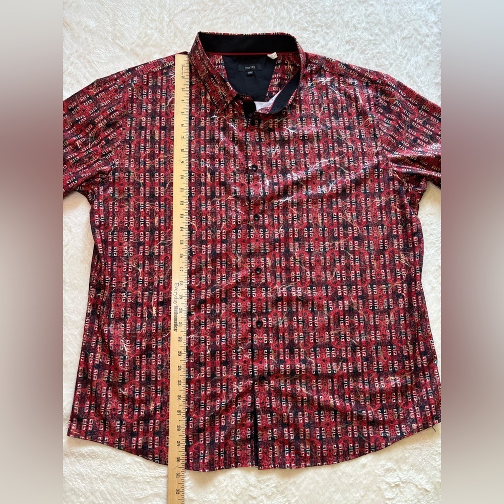 Vintage Pavini Red Button Down Shirt Size XXL Long sleeves Y2K - Picture 6 of 10